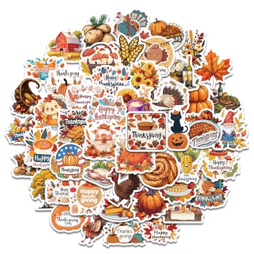 WREWING 100 Herbsternte Erntedank-Aufkleber: Kürbis, Mais, Körner für Herbstfest, Tischdekoration WREWING 100 Herbsternte Erntedank-Aufkleber: Kürbis, Mais, Körner für Herbstfest, Tischdekoration von WREWING
