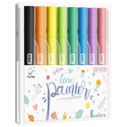 WREWING Sparkle Outline Marker mit Doppelspitze, schimmernde Pastell-Textmarker für Notizen, Bullet Journals & kreative Projekte, Morandi Glitzerstifte WREWING Sparkle Outline Marker mit Doppelspitze, schimmernde Pastell-Textmarker für Notizen, Bullet Journals & kreative Projekte, Morandi Glitzerstifte von WREWING