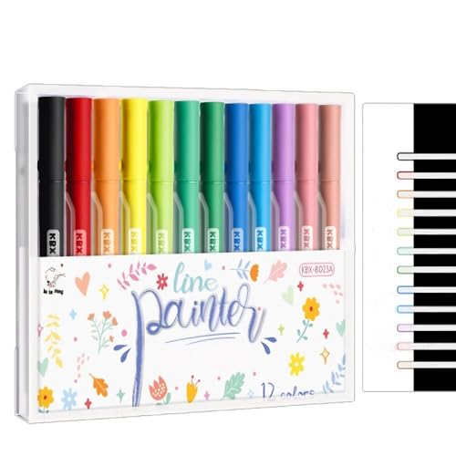 WREWING Sparkle Outline Marker mit Doppelspitze, schimmernde Pastell-Textmarker für Notizen, Bullet Journals & kreative Projekte, Morandi Glitzerstifte WREWING Sparkle Outline Marker mit Doppelspitze, schimmernde Pastell-Textmarker für Notizen, Bullet Journals & kreative Projekte, Morandi Glitzerstifte von WREWING