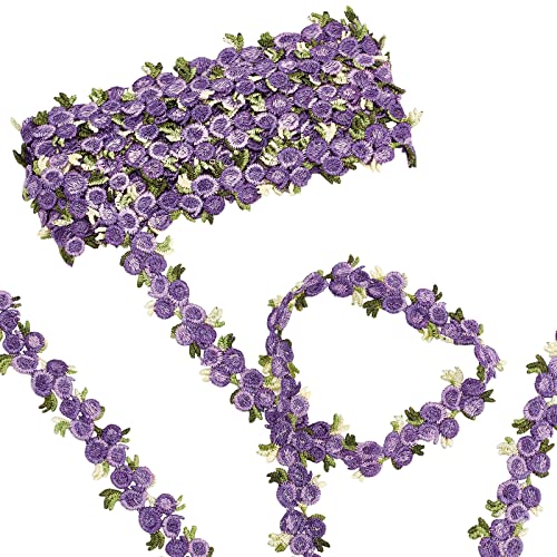WREWING Spitzenborte mit Blumenstickerei, für Bastelarbeiten, Nähen, Basteln, Hochzeitsdekoration, Violett, 13,7 m, 20 mm WREWING Spitzenborte mit Blumenstickerei, für Bastelarbeiten, Nähen, Basteln, Hochzeitsdekoration, Violett, 13,7 m, 20 mm von WREWING