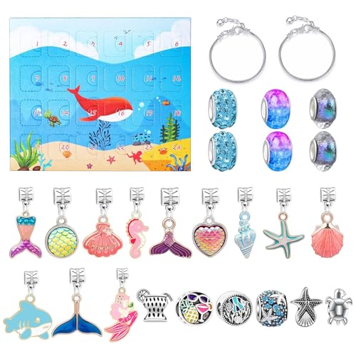 Weihnachten Countdown 24 Kalender Advent Überraschung Blind Box:DIY Kreativset mit Weihnachtsarmband Weihnachten Countdown 24 Kalender Advent Überraschung Blind Box:DIY Kreativset mit Weihnachtsarmband von WREWING