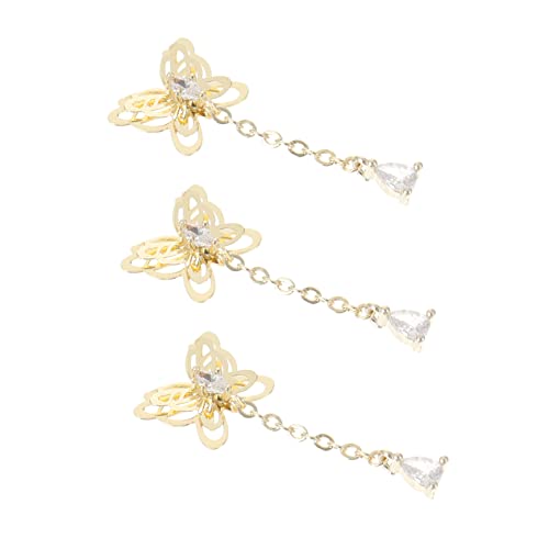 3 Stück Ketten Schmuck für Nageldesign Stylische Diy Maniküre Dekorationen für Nail Art für Natürliche und Künstliche Nägel von WRITWAA