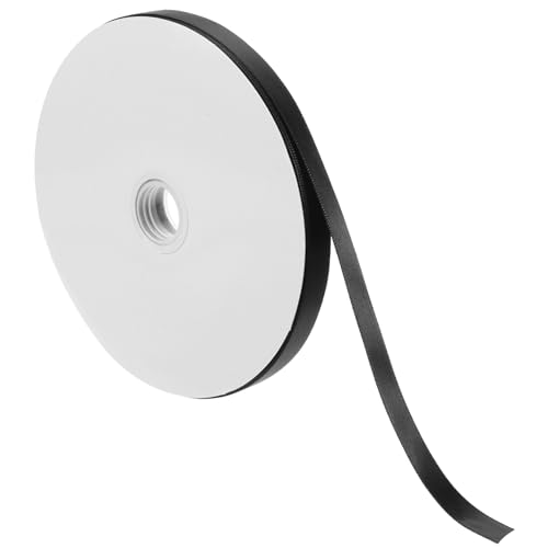 WRITWAA 1 Rolle Blumenverpackungsband im seidenband ribbon bandalette farbband verdrahtet funkelnd geschenkband Wickelband mit Strauß Band für Blumenverpackung Polyester Black von WRITWAA