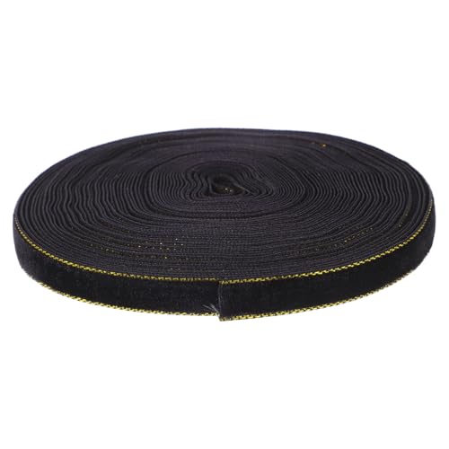 WRITWAA 1 Rolle Samtgurtband Weiches Geschenkband Haarschleifen Bastelband Einfarbiges Schleifenband Geschenkverpackungsband Dekoratives Bastelband Schleifenband Schwarz von WRITWAA