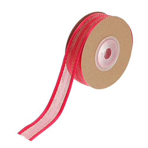 WRITWAA 1 Rolle Schleife Einladung rosa Bänder Blumen- Braut- einladen farbig Geschenkband DIY-Band basteln Hochzeitsbänder Band für Blumenstrauß Verpackungsband Garn rot von WRITWAA