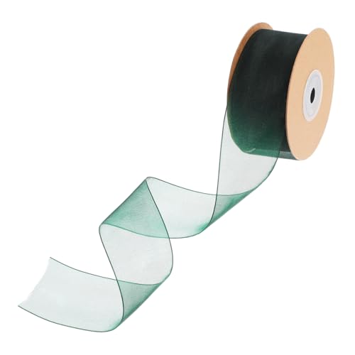WRITWAA 1 Rolle Schneegarnband bastelmaterial blumensträuße hochzeit dekoration party dekoration geschenkband dekorativ Feiertagsbänder Tüllbänder Organza Schleife Chiffon Dark Green WRITWAA 1 Rolle Schneegarnband bastelmaterial blumensträuße hochzeit dekoration party dekoration geschenkband dekorativ Feiertagsbänder Tüllbänder Organza Schleife Chiffon Dark Green von WRITWAA