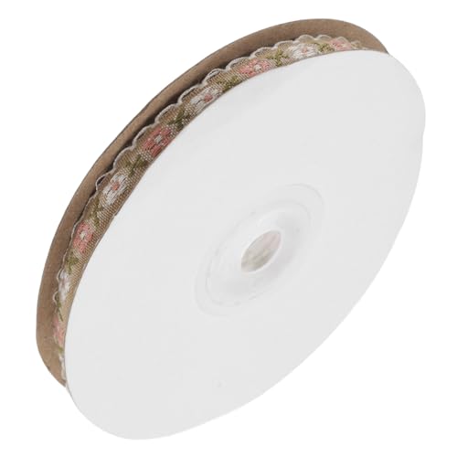 WRITWAA 1 Rolle Spitzen-Stickband geschenkband Textilband Blumendekorationsband Vielseitiges Dekorationsband blumenmuster Blumen-Bastelband Band für Blumenstrauß Stoffband Polyester Coffee von WRITWAA