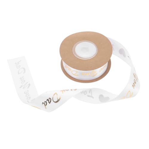 WRITWAA 1 Rolle Vaterstag Satinband mit Goldakzenten Geschenkband für Kuchenverpackung und Dekoration Design für Besondere Anlässe von WRITWAA