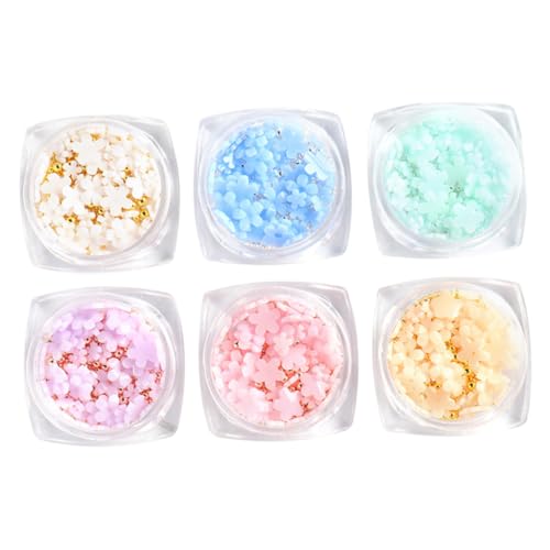 WRITWAA 1 Satz Boxen Nagelkunst Charm Maniküre Dekoration Diy Zubehör Für Fingernägel Handyhüllen Und Mehr Für Zuhause Und Nagelstudios Farben 6boxen von WRITWAA