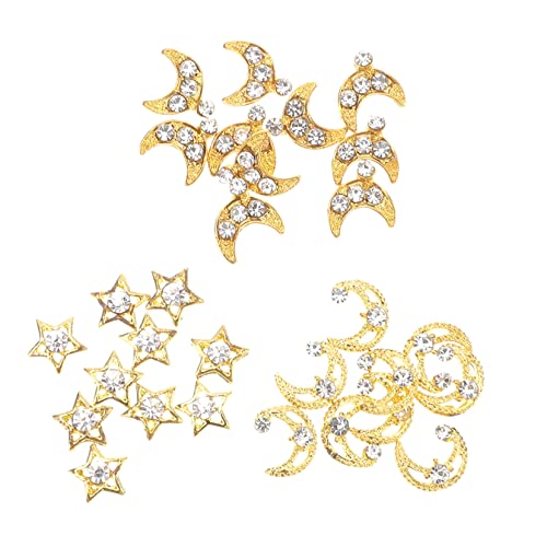 WRITWAA 1 Satz Charms Mond Und Stern Dekorationen Für Diy Nagelkunst Für Besondere Anlässe Und Designs 30 Stück WRITWAA 1 Satz Charms Mond Und Stern Dekorationen Für Diy Nagelkunst Für Besondere Anlässe Und Designs 30 Stück von WRITWAA