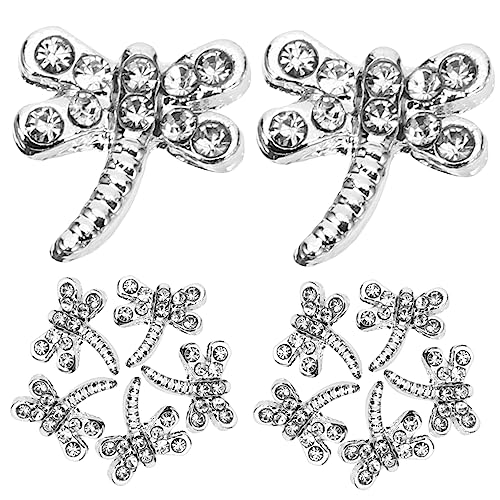 WRITWAA 1 Satz Fingernagel Nagel Charms Edelsteine ​​zum Basteln Maniküre Nagel Für Libelle Nagelkunst-anhänger Maniküre-tipps Dekoration Kreative Nagelanhänger Legierung Silver 20 Stück von WRITWAA