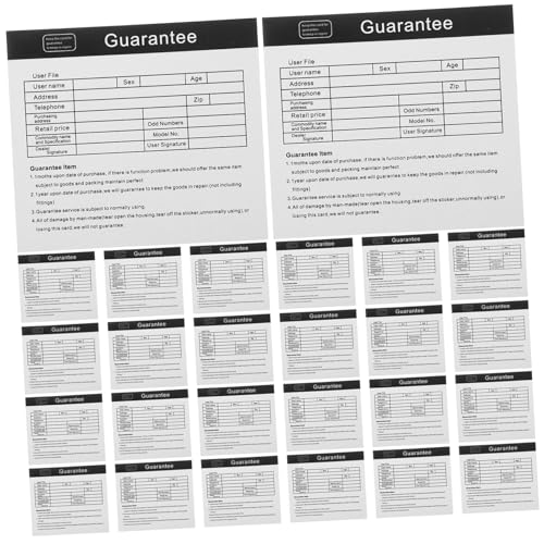 WRITWAA 1 Satz Garantiekarte Leere Kundendienstkarte Gerätewartungskarte After- -zubehör Für Geräte Für Geräte Wartungskarte Für Geräte Papier 200 Stück WRITWAA 1 Satz Garantiekarte Leere Kundendienstkarte Gerätewartungskarte After- -zubehör Für Geräte Für Geräte Wartungskarte Für Geräte Papier 200 Stück von WRITWAA