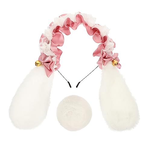 WRITWAA 1 Satz Hasenohr Stirnband Erwachsene Kopfschmuck Aus Hasenohren Für Mädchen Zubehör Hasenkostüm Kaninchen Hasenohren Haarreifen Plüschhasen-stirnband Halloween Rosa Plüschstoff von WRITWAA