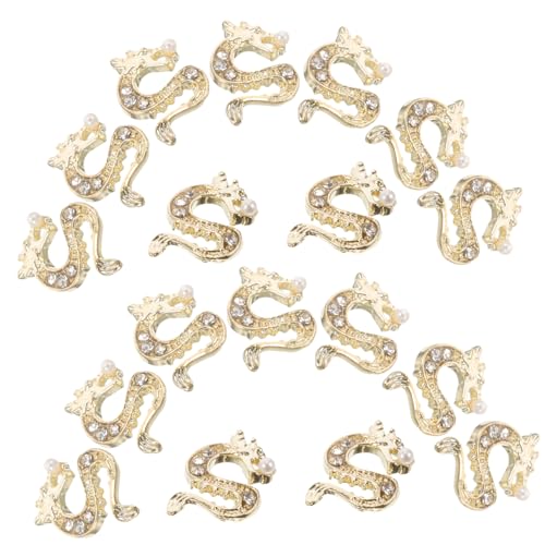 WRITWAA 1 Satz Nagel Edelsteine Deko Diy -nagelzauber Nagelanhänger Für Damen Nagelschmuck Für Frauen Maniküre-edelsteine Maniküre Reiz Golden Zinklegierung 50 Stück von WRITWAA