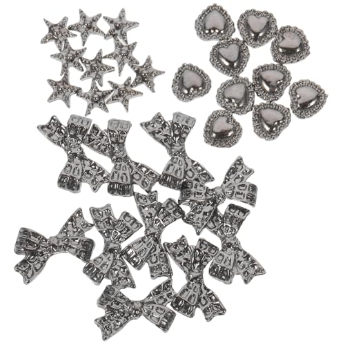 WRITWAA 1 Satz Nagelzubehör Für Fälschung Nail Decoration Nagelbeißer Stop Vintage-deko Nägel Zubehör Nagelkunst Zum Basteln Maniküre Schmuck Selber Machen Flacher Bohrer Silver 30 Stück von WRITWAA