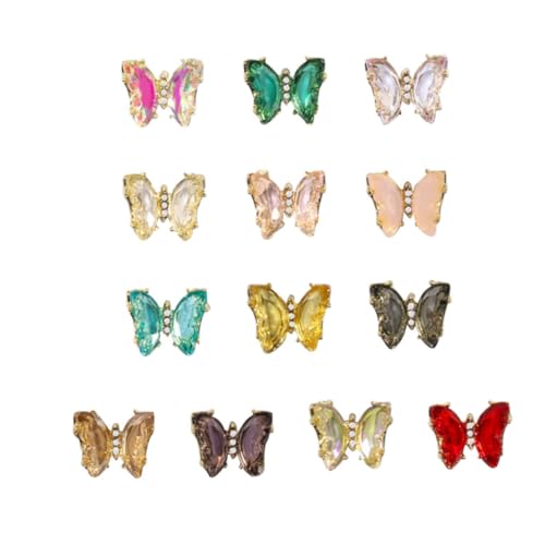 WRITWAA 1 Satz Schmetterling Nagelcharms Maniküre Deko Teiliges Funkelnde Schmetterlinge Für Diy Nageldesign Zubehör Für Nagelkunst Und Handwerk 13 Stück WRITWAA 1 Satz Schmetterling Nagelcharms Maniküre Deko Teiliges Funkelnde Schmetterlinge Für Diy Nageldesign Zubehör Für Nagelkunst Und Handwerk 13 Stück von WRITWAA