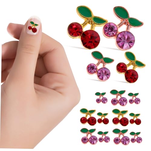 WRITWAA 1 Satz Teiliges Kirsch Charms Für Damen Glitzernde Strassnagel Dekoration Für Diy Maniküre Für Natürliche Und Künstliche Nägel Einfach Anzuwenden 32 Stück WRITWAA 1 Satz Teiliges Kirsch Charms Für Damen Glitzernde Strassnagel Dekoration Für Diy Maniküre Für Natürliche Und Künstliche Nägel Einfach Anzuwenden 32 Stück von WRITWAA