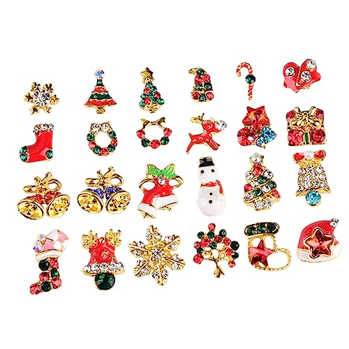 WRITWAA 1 Satz Teiliges Weihnachtsnagel Charms Aus Sicherer Legierung Leicht Und Kompakt Für Diy Nagelkunst Und Maniküre Festliche Schneeflocken Und Glockenmotive Für Damen Salon 24 Stück WRITWAA 1 Satz Teiliges Weihnachtsnagel Charms Aus Sicherer Legierung Leicht Und Kompakt Für Diy Nagelkunst Und Maniküre Festliche Schneeflocken Und Glockenmotive Für Damen Salon 24 Stück von WRITWAA