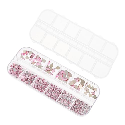 WRITWAA 1 Schachtel Ab Nail Art Dekoration mit Strasssteinen Farben für Nagelkunst Einfach Anzuwenden für Diy Nail Designs und Bastelprojekte von WRITWAA
