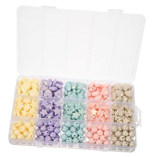 WRITWAA 1 Schachtel Acrylperlen mit Stern Herzformen Bunte Spacer Beads für DIY Schmuckherstellung Perlen zum Auffädeln für Armbänder und Halsketten Vielseitiges Bastelzubehör für WRITWAA 1 Schachtel Acrylperlen mit Stern Herzformen Bunte Spacer Beads für DIY Schmuckherstellung Perlen zum Auffädeln für Armbänder und Halsketten Vielseitiges Bastelzubehör für von WRITWAA