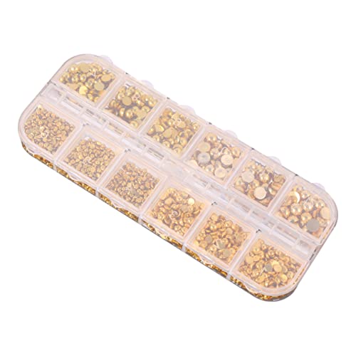 WRITWAA 1 Schachtel Dekorative Nail Art Aufkleber Goldene Halbkreis Perlen Maniküre Aufkleber Zubehör ca Box Fashion Nail Decor für Nägel und Maniküre WRITWAA 1 Schachtel Dekorative Nail Art Aufkleber Goldene Halbkreis Perlen Maniküre Aufkleber Zubehör ca Box Fashion Nail Decor für Nägel und Maniküre von WRITWAA