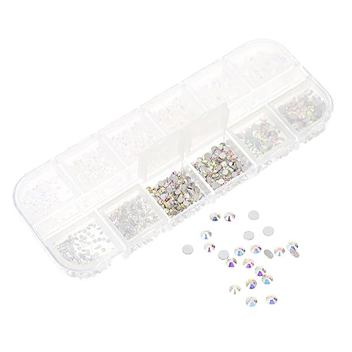 WRITWAA 1 Schachtel Flachback Nail Diamonds für Maniküre Einfache Anwendung Langlebige Glasmaterialien für Diy Nageldesigns und Geld von WRITWAA