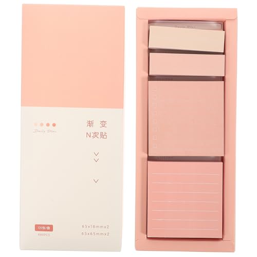 WRITWAA 1 Schachtel Selbstklebende Haftnotizen Sticky Tabs in Zarten Pastellfarben Tragbare Memo Pads mit Stark Haftenden Label Stickern für Büro Schule und Zuhause Kreative Notizzettel von WRITWAA