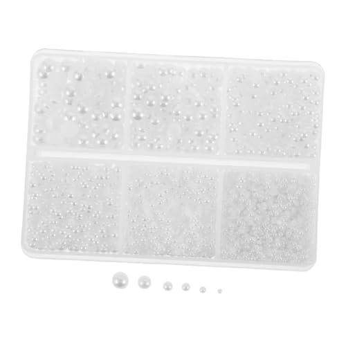WRITWAA 1 Schachtel Teiliges Abs Halbperlen Flacher Rückseite in Verschiedenen Langlebige Kunststoffperlen für Nail Art Schmuck Bekleidung DIY Bastelprojekte mit Praktischer von WRITWAA