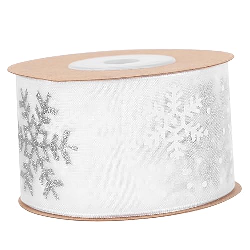 WRITWAA 1 Stück Weihnachtsband mit Schneeflocken Muster Dekoratives Geschenkband für Festliche Anlässe und Diy Projekte aus Hochwertigem Wiederverwendbar und Elegant WRITWAA 1 Stück Weihnachtsband mit Schneeflocken Muster Dekoratives Geschenkband für Festliche Anlässe und Diy Projekte aus Hochwertigem Wiederverwendbar und Elegant von WRITWAA