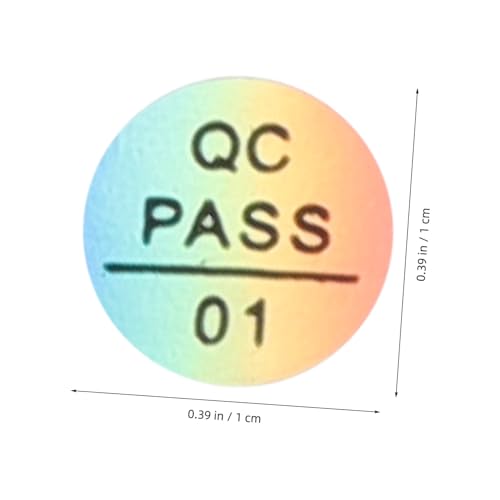WRITWAA 10 Blatt Qc Passed Aufkleber Selbstklebend Grün Qualitätskontrolle Etiketten für Inspektion Verifizierung Produktprüfung Gütesiegel von WRITWAA