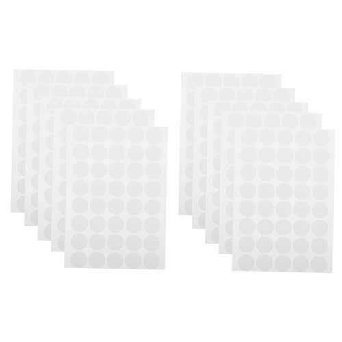 WRITWAA 10 Blatt Selbstklebende Runde Farbpunkte Aufkleber Farbige Markierungsetiketten zum Organisieren und Beschriften von Kalender Büro und Dokumenten von WRITWAA