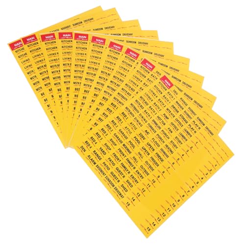 WRITWAA 10 Blatt Teiliges Elektrische Schalttafel aufkleber Selbstklebend Farbige Circuit Breaker Labels zur Übersichtlichen Sicherungskennzeichnung Einfache Installation für Elektrische von WRITWAA