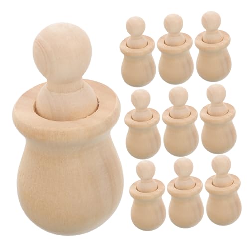 WRITWAA 10 Satz Teiliges Unbemalter Holzfiguren aus Naturholz DIY Bastelset zum Anmalen und Dekorieren Kreative Holzpuppen für Fördert Feinmotorik und Künstlerische Gestaltung WRITWAA 10 Satz Teiliges Unbemalter Holzfiguren aus Naturholz DIY Bastelset zum Anmalen und Dekorieren Kreative Holzpuppen für Fördert Feinmotorik und Künstlerische Gestaltung von WRITWAA