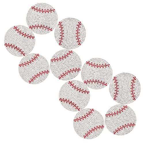 WRITWAA 10 Stück Baseball-Aufbügler: Glitzernde Baseball-Aufbügler, DIY-Strass-Applikationen für Jacken, Hüte und Schuhe für eine langanhaltende Dekoration WRITWAA 10 Stück Baseball-Aufbügler: Glitzernde Baseball-Aufbügler, DIY-Strass-Applikationen für Jacken, Hüte und Schuhe für eine langanhaltende Dekoration von WRITWAA