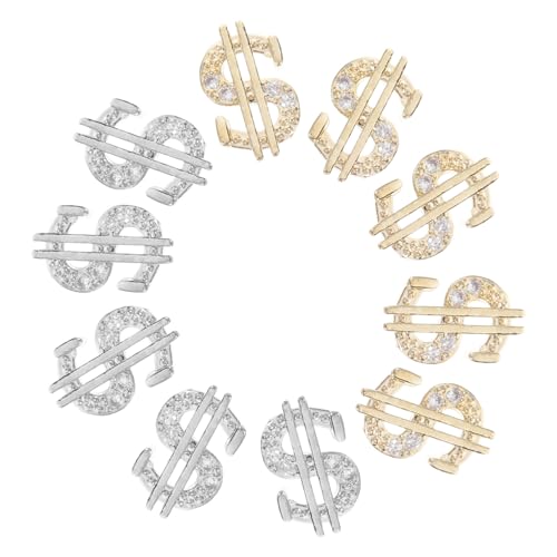 WRITWAA 10 Stück Nageldiamantschmuck Nagelkunstbedarf Nageledelsteine Charms Zubehör Nageldekorationen Nageldollar Maniküre Nageldollar Mini Zum Basteln von WRITWAA
