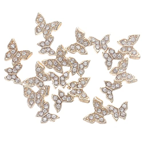 WRITWAA 10 Stück Schmetterlings Nagelcharms Rhinestone Nageldekoration für Damen Schöne Nail Art Zubehör für Fingernägel und Fußnägel für Verschiedene Anlässe von WRITWAA