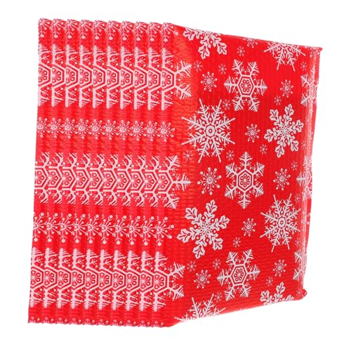 WRITWAA 10 Stück Teiliges Kleine Gepolsterte Versandtaschen mit Schneeflocken Weihnachtsdesign Selbstklebend Stoßdämpfend Leichte Plastik Mailer für Kleine Unternehmen von WRITWAA