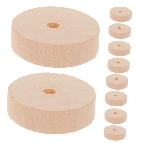 WRITWAA 10 Stück Teiliges Kleine Runde Holzräder Bastelräder Naturfarben für DIY Modellbau Zubehör Motorische WRITWAA 10 Stück Teiliges Kleine Runde Holzräder Bastelräder Naturfarben für DIY Modellbau Zubehör Motorische von WRITWAA