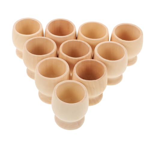 WRITWAA 10 Stück Teiliges Naturbelassener Holz eierbecher DIY bastelset für Bemalbare Osterei halter Langlebige Leichte Holz eierständer für Kreative Vorschulerziehung und Osterdekoration WRITWAA 10 Stück Teiliges Naturbelassener Holz eierbecher DIY bastelset für Bemalbare Osterei halter Langlebige Leichte Holz eierständer für Kreative Vorschulerziehung und Osterdekoration von WRITWAA