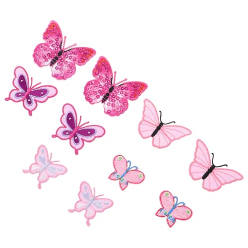WRITWAA 10 Stück Teiliges Rosa Bestickte Schmetterling Aufnäher DIY Stoffpatches mit Bügelfunktion Personalisierbare Applikationen für Kleidung Taschen Kostüme und Reparaturen WRITWAA 10 Stück Teiliges Rosa Bestickte Schmetterling Aufnäher DIY Stoffpatches mit Bügelfunktion Personalisierbare Applikationen für Kleidung Taschen Kostüme und Reparaturen von WRITWAA