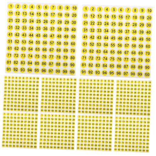 WRITWAA 100 Blatt Runde Selbstklebende Zahlenaufkleber Gelbe Fläche mit Schwarzer Ziffer Multifunktionale Nummern Etiketten für Büro Lager und Organisation WRITWAA 100 Blatt Runde Selbstklebende Zahlenaufkleber Gelbe Fläche mit Schwarzer Ziffer Multifunktionale Nummern Etiketten für Büro Lager und Organisation von WRITWAA