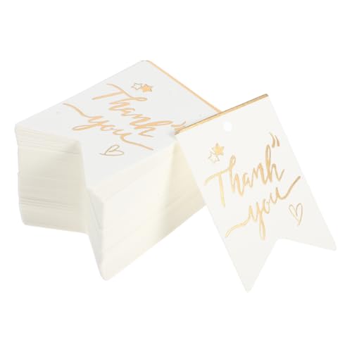 WRITWAA 100 Stück Dankeschön-Tag-Hangtag viel Goldfolie elegant geprägt geschenktaschen geburtstagsdekoration Hängeetiketten für Dankeskarten Geburtstagsparty-Dankeschön-Tags Papier Weiß WRITWAA 100 Stück Dankeschön-Tag-Hangtag viel Goldfolie elegant geprägt geschenktaschen geburtstagsdekoration Hängeetiketten für Dankeskarten Geburtstagsparty-Dankeschön-Tags Papier Weiß von WRITWAA