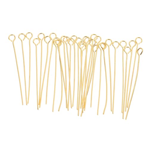 WRITWAA 100 Stück Goldene Edelstahl DIY Schmuck Zubehör für Ohrringe Armbänder Vielseitige Bastelnadeln Langlebig und Vielseitig Einsetzbar von WRITWAA
