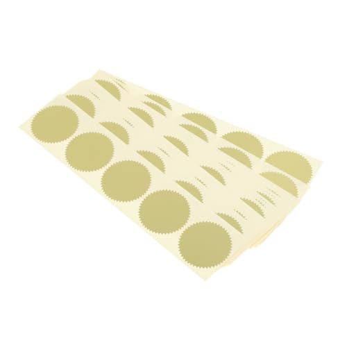 WRITWAA 100 Stück Goldfarbene Prägeetiketten Selbstklebende Siegel aufkleber für Dokumente Umschläge Urkunden Dekorative DIY Papieretiketten Sicher und Praktisch von WRITWAA