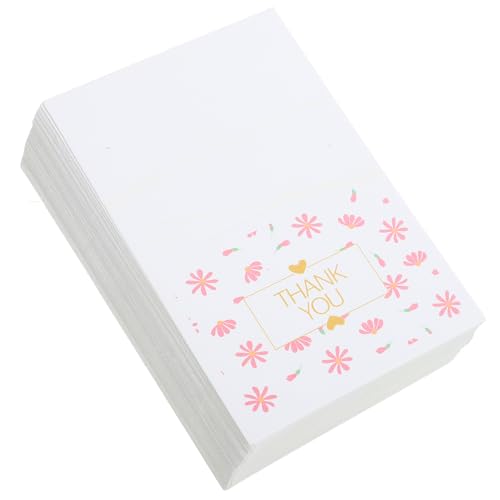 WRITWAA 100 Stück Grußkarte jahrestag anniverse Segenswünsche vielen dank karte present card Geburtstag Schild Du Party-Segenskarten Dankeskarten-Sortiment Dankeskarten für Mädchen Papier von WRITWAA