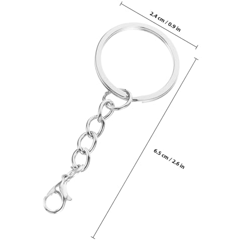 WRITWAA 100 Stück Metall Schlüsselanhänger mit Kette und Karabinerhaken Langlebiger Schlüsselring zum Organisieren von Haus Autoschlüsseln Praktisches Schlüsselzubehör für Frauen und WRITWAA 100 Stück Metall Schlüsselanhänger mit Kette und Karabinerhaken Langlebiger Schlüsselring zum Organisieren von Haus Autoschlüsseln Praktisches Schlüsselzubehör für Frauen und von WRITWAA