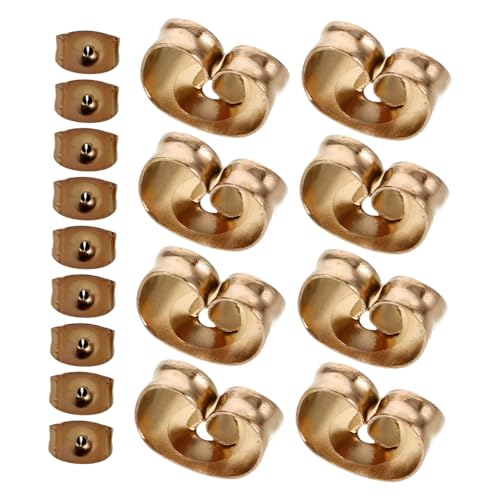 WRITWAA 100 Stück Ohrstecker Verschlüsse Sichere Ohrschlösser für Diy Schmuckherstellung Elegantes Design Roségold für Langlebige Ohrstecker und Ohrhänger von WRITWAA