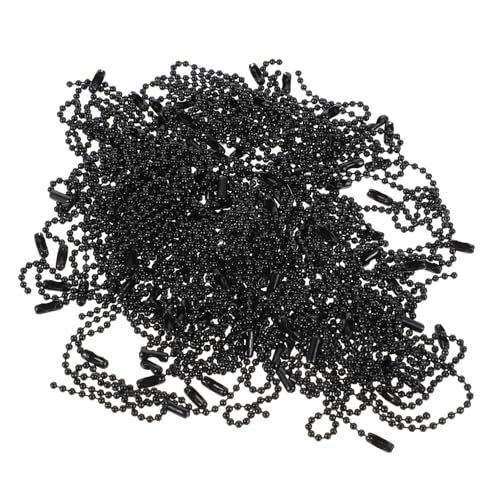 WRITWAA 100 Stück Schwarze Kugelketten aus Eisen Langlebige DIY Schmuckketten Vielseitige Schmuckanhänger Robuste Schlüsselanhängerketten für Bastelprojekte und Dekoration WRITWAA 100 Stück Schwarze Kugelketten aus Eisen Langlebige DIY Schmuckketten Vielseitige Schmuckanhänger Robuste Schlüsselanhängerketten für Bastelprojekte und Dekoration von WRITWAA