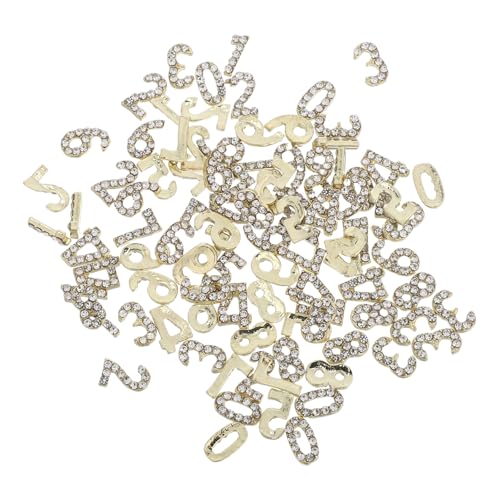 WRITWAA 100 Stück Teiliges Nagel Funkelnden Strass-zahlen Flache Rückseite Luxuriöse Nail Charms für Diy-maniküre Elegante Nagelkunstverzierung für Partys und Besondere Anlässe von WRITWAA
