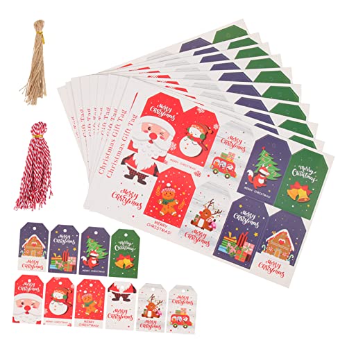 WRITWAA 100 Stück Teiliges Weihnachtsanhänger aus Papier mit Roten und Naturfarbenen Juteschnüren DIY Geschenketiketten für Weihnachtsbaum Festliche Geschenkanhänger Vielseitige WRITWAA 100 Stück Teiliges Weihnachtsanhänger aus Papier mit Roten und Naturfarbenen Juteschnüren DIY Geschenketiketten für Weihnachtsbaum Festliche Geschenkanhänger Vielseitige von WRITWAA